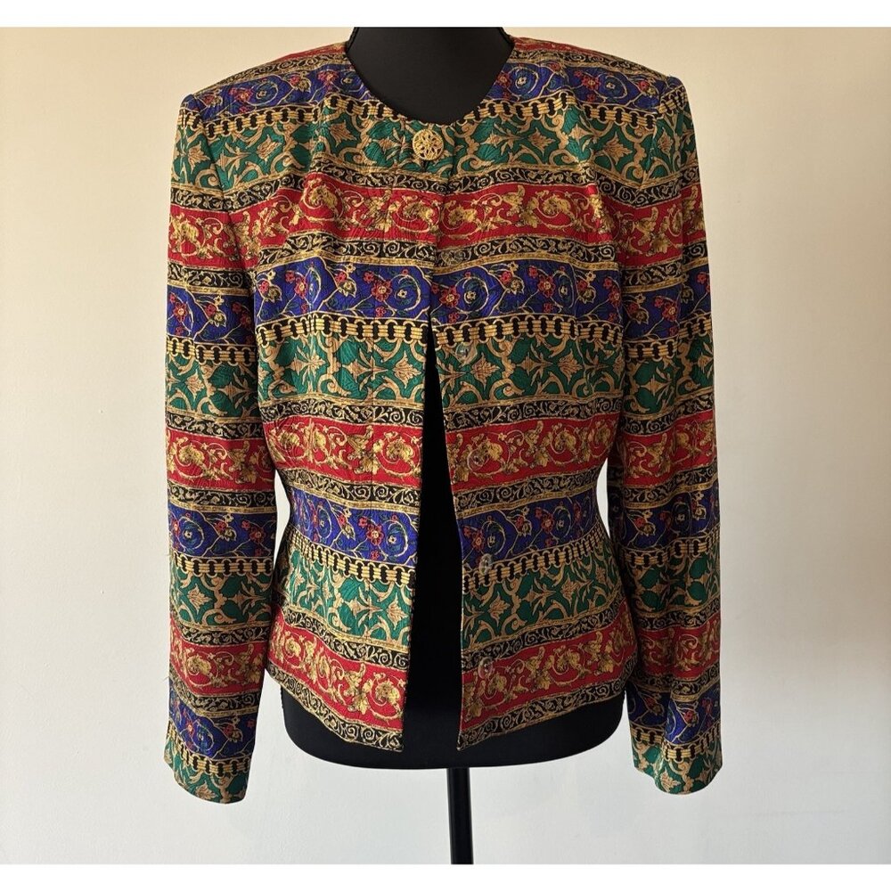 Vtg Talbots Silk Blazer Jacket Size 4 Office Career‎ Professional Old Money